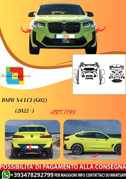 💫ART.7193 Bodykit X4M per BMW X4 LCI (G02) (2022+)💫