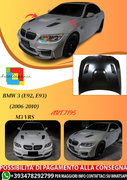💫ART.7195 Cofano in Acciaio per BMW 3 (E92, E93 (2006-2010) M3 stile VRS💫