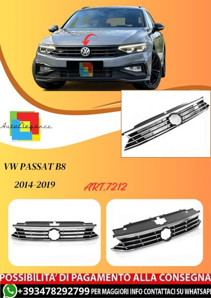 💫ART.7212 GRIGLIA SPORTIVA CROMATA per VW PASSAT B8 2014-2019💫