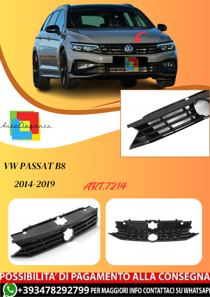 💫ART.7214 GRIGLIA SPORTIVA NERA per VW PASSAT B8 2014-2019💫