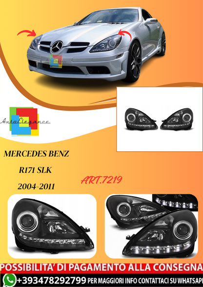 💫ART.7219 FARI "DAYLIGHT" NERO per MERCEDES R171 SLK 2004-2011💫