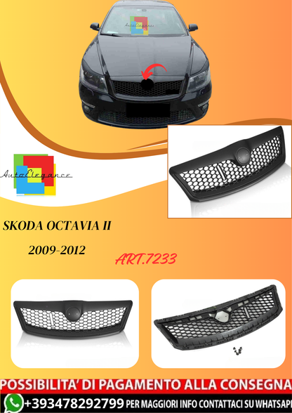 💫ART.7233 GRIGLIA NERA per SKODA OCTAVIA II 09-12💫