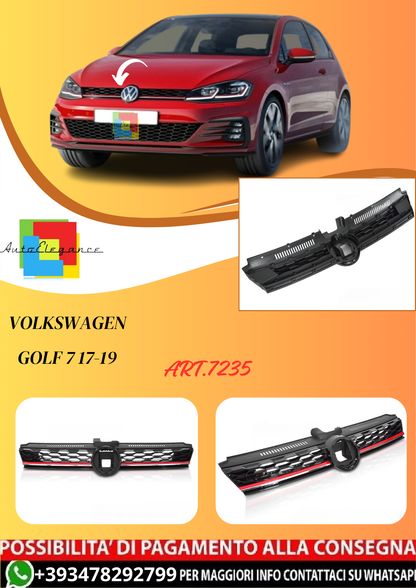💫ART.7235 GRIGLIA SPORTIVA ACC con "LINEA ROSSA" per VW GOLF 7 17-19💫