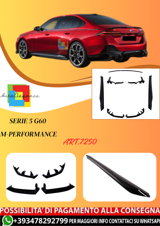 💫ART.7250 Bodykit adatto per BMW Serie 5 G60 M-Performance Nero Lucido💫