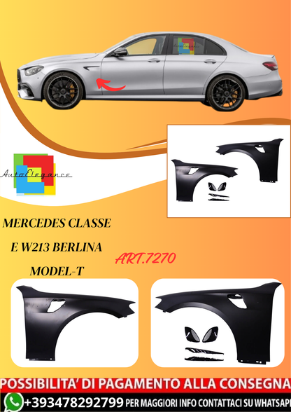 💫ART.7270 Set Parafanghi Anteriori per Mercedes Classe E W213 Berlina Model-T💫