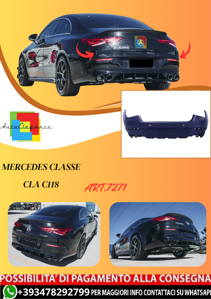💫ART.7271 Paraurti Posteriore per Mercedes CLA C118💫