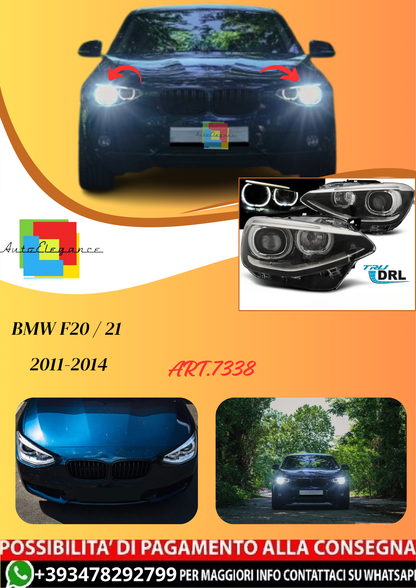 💫ART.7338 FARI TRUE DRL NERI per BMW F20 / 21 2011-2014💫
