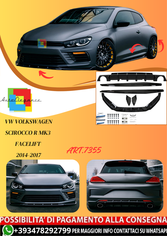 💫ART.7355 Bodykit per VW VOLKSWAGEN Scirocco R Mk3 Facelift 2014-2017💫