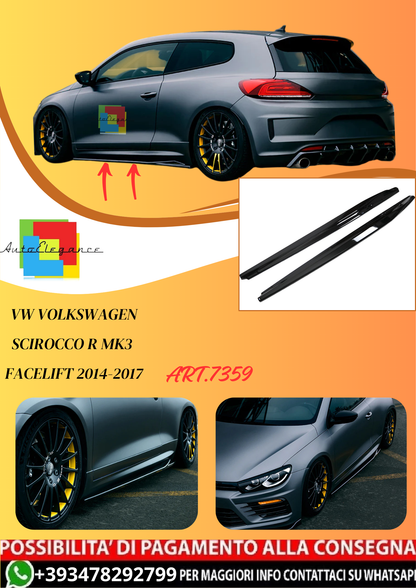 💫ART.7359 Minigonne Laterali per VW VOLKSWAGEN Scirocco R Mk3 Facelift 2014-2017💫