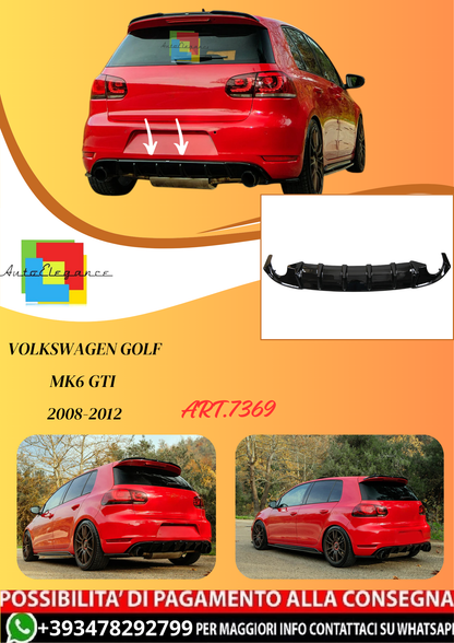 💫ART.7369 Diffusore Posteriore per VW Golf Mk6 GTI / GTD 2008-2012💫