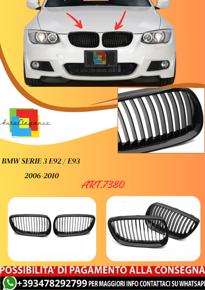 💫ART.7380 GRIGLIA SPORTIVA NERO OPACO per BMW E92 / E93 06-10💫