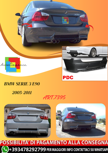 💫ART.7395 Paraurti Posteriore SPORT STYLE PDC adatto per BMW E90 05-11💫