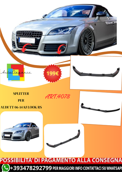 💫ART.4078 Splitter per Audi TT 06-14 8J RS💫