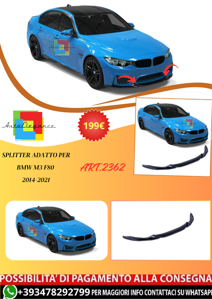 💫ART.2362 SPLITTER ADATTO PER BMW M3 F80 2014-2021💫