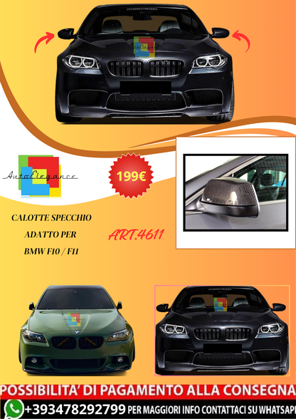 💫ART.4611 Calotte Specchio (Carbonio) adatto per BMW F10 / F11💫