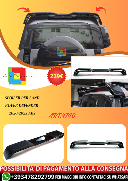 💫ART.4740 SPOILER PER LAND ROVER DEFENDER 2020-2023 ABS💫