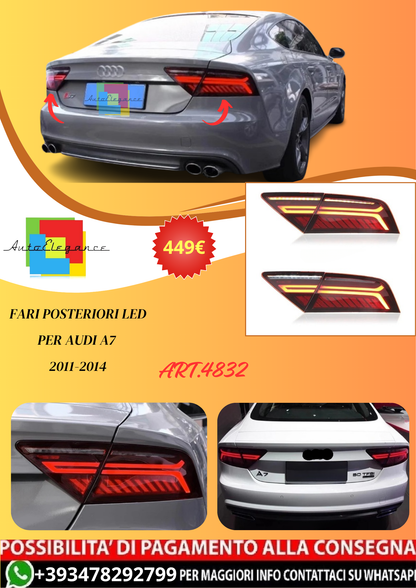 💫ART.4832 Fari Posteriori LED per Audi A7 2011-2014💫