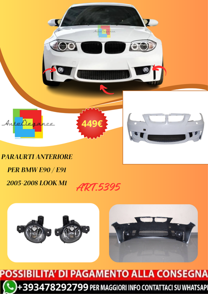 💫ART.5395 Paraurti Anteriore per BMW E90 / E91 2005-2008 Look M1💫