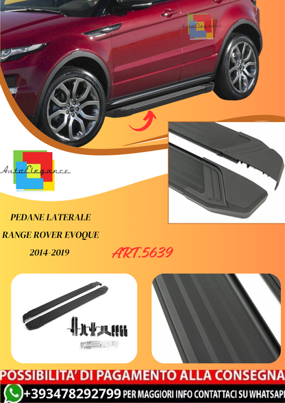 💫ART.5639 Pedane Laterale per Range Rover Evoque 2014-2019 Basic Black RIVAL💫