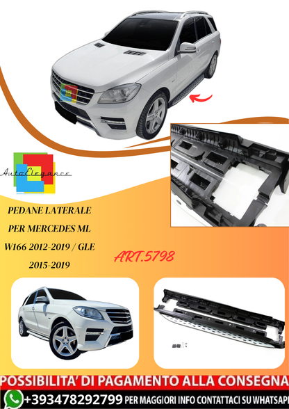 💫ART.5798 Pedane Laterale per Mercedes ML W166 2012-2019 / GLE 2015-2019💫