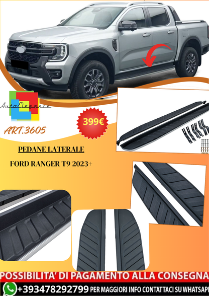 💫ART.3605 Pedane laterale in alluminio, look OE, per Ford Ranger T9 2023+💫