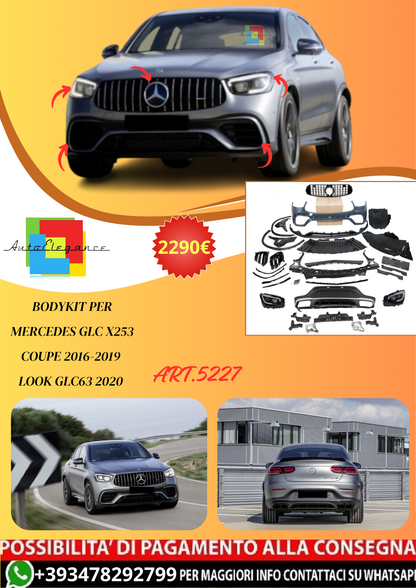 💫ART.5227 Bodykit per Mercedes GLC X253 COUPE 2016-2019 Look 2020💫