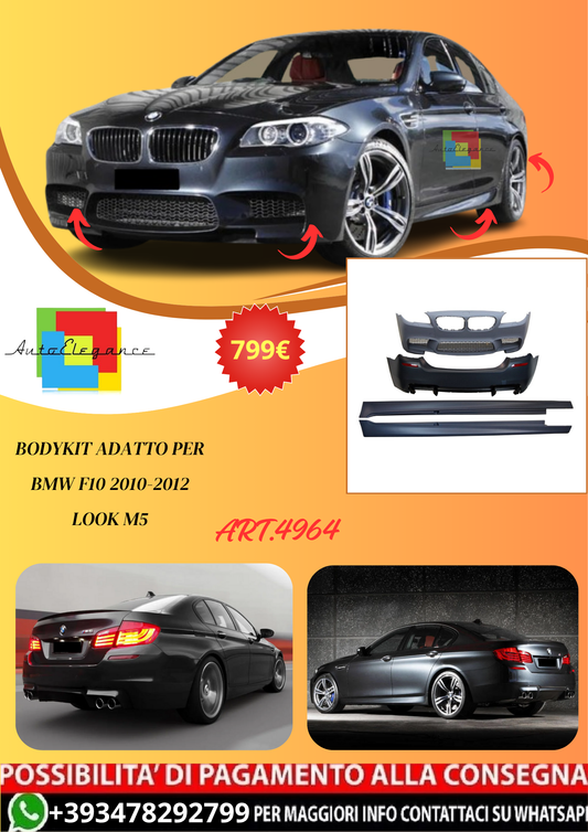 💫ART.4964 Bodykit adatto per BMW F10 2010-2012 Look M5💫