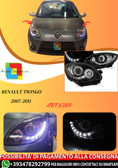 💫ART.6384 FARI DAYLIGHT NERI per RENAULT TWINGO 2007-2011💫
