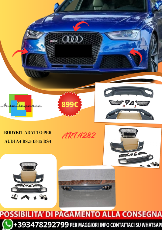 💫ART.4282 Bodykit per Audi A4 B8.5 13-15 Look RS4💫