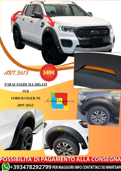💫ART.3615 Parafanghi Allargati Medium LIGHT per Ford Ranger T7 T8 15-22💫