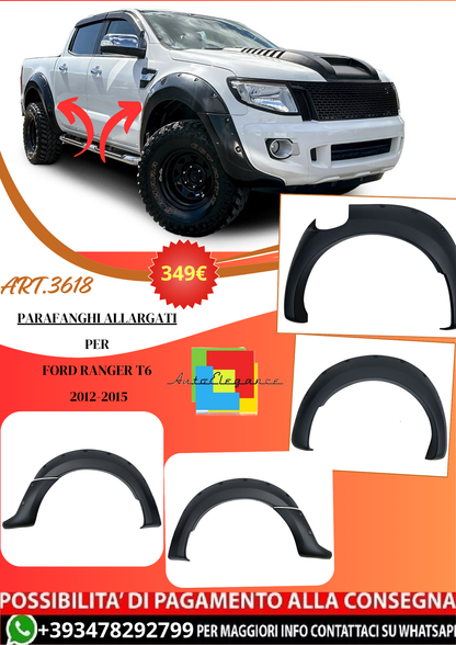 💫ART.3618 Set di parafanghi allargati BIG per Ford Ranger T6 2012-2015💫