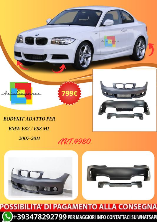 💫ART.4980 Bodykit adatto per BMW E82 / E88 M1 2007-2011💫