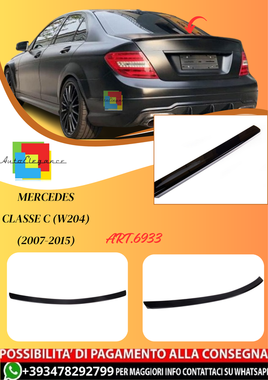 💫ART.6933 Spoiler Posteriore AMG Look per Mercedes Classe C (W204) (2007-2015)💫