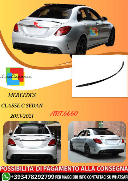 💫ART.6660 Spoiler Posteriore look C63 AMG per Mercedes Classe C Sedan 2013-2021💫