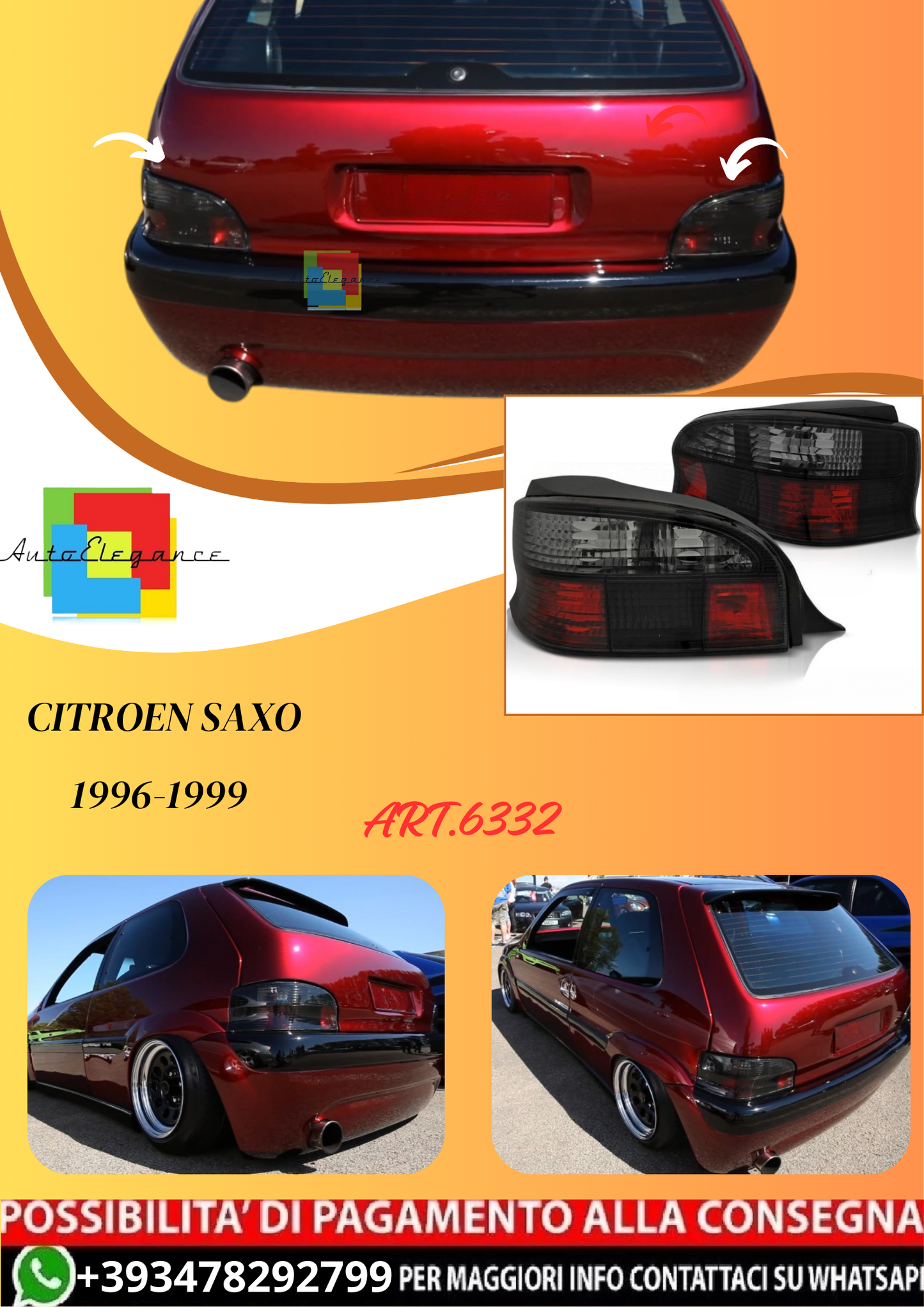 💫ART.6332 FARI POSTERIORI LED ROSSI E BIANCHI per BMW E60 2003-2007💫