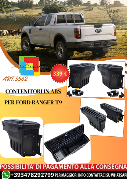 💫ART.3562 Contenitori in ABS per piattaforma di carico per Ford Ranger T9💫