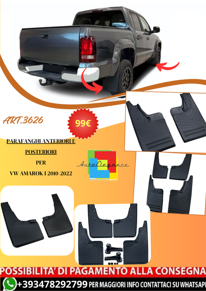 💫ART.3626 Set parafanghi anteriori e posteriori per VW Amarok I 2010-2022💫