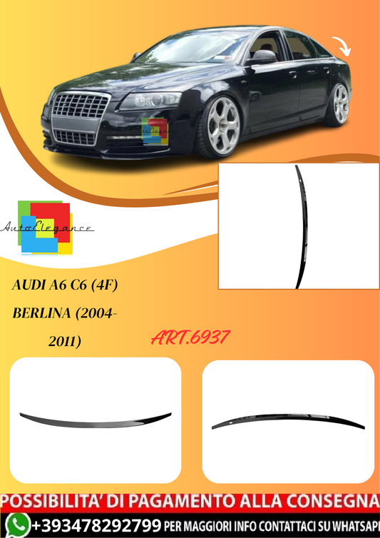 💫ART.6937 Spoiler Posteriore Sportivo per Audi A6 C6 (4F) Berlina (2004-2011)💫