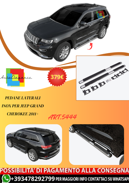 💫ART.5444 Pedane Laterali Inox per Jeep Grand Cherokee 2011+💫