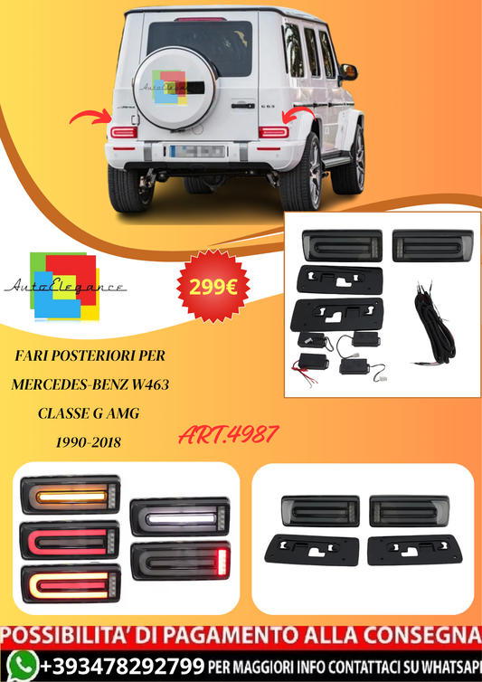 💫ART.4987 Fari Posteriori per Mercedes-Benz W463 Classe G AMG 1990-2018💫