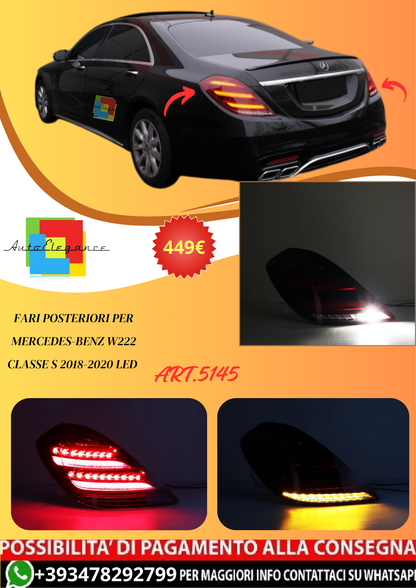 💫ART.5145 Fari Posteriori per Mercedes-Benz W222 Classe S 2018-2020 LED💫