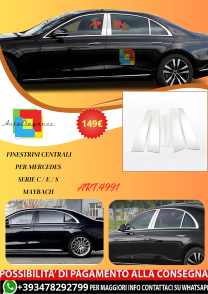 💫ART.4991 Finestrini Centrali per Mercedes Serie C / E / S Maybach💫