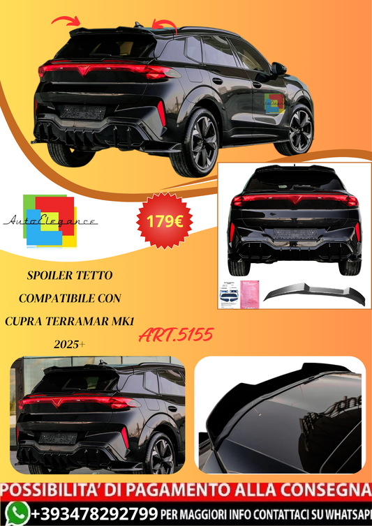 💫ART.5155 Spoiler Tetto compatibile con CUPRA Terramar Mk1 2025+💫