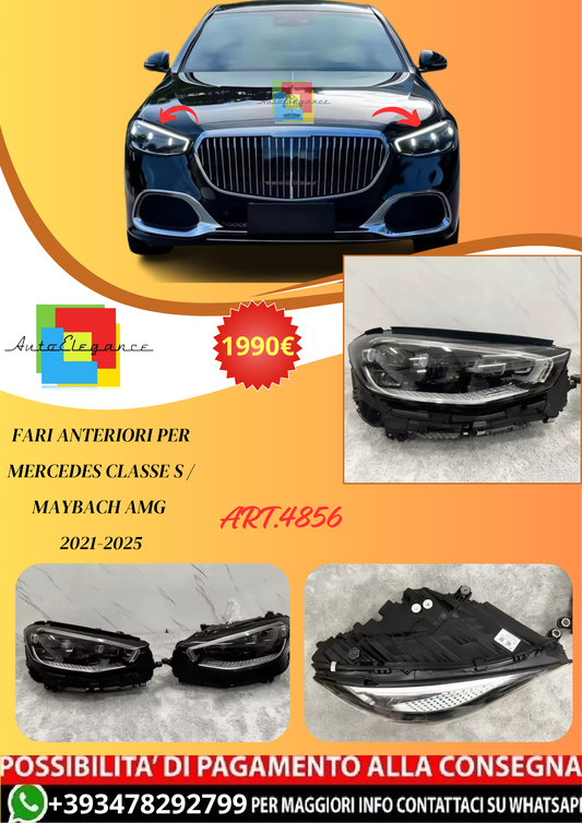 💫ART.4856 Fari Anteriori per Mercedes Classe S / Maybach AMG 2021-2025 💫