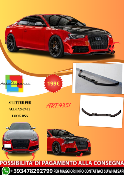 💫ART.4351 Splitter (ABS) adatto per Audi A5 RS5 2007-2012 💫