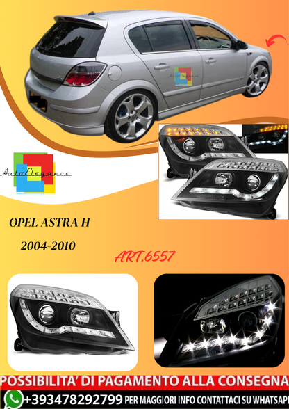 💫ART.6557 FARI DAYLIGHT NERI per OPEL ASTRA H 2004-2010💫