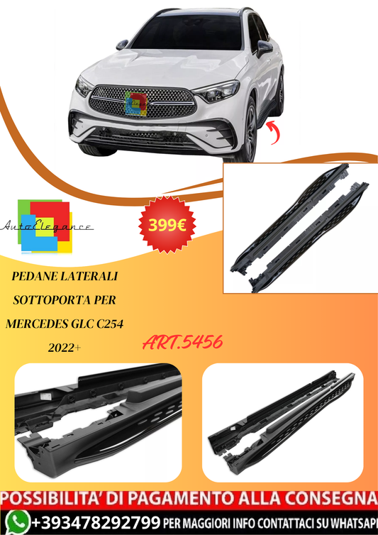 💫ART.5456 Pedane Laterali Sottoporta per Mercedes GLC C254 2022+💫
