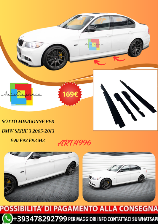 💫ART.4996 Sotto Minigonne per BMW Serie 3 2005-2013 E90 E92 E93 M3💫
