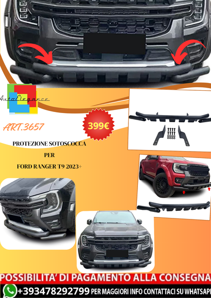 💫ART.3657 Protezione Sottoscocca Nero per Ford Ranger T9 2023+💫 (Copia)