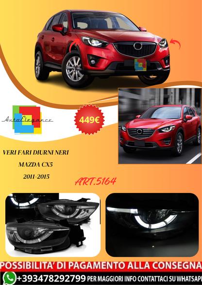 💫ART.5164 VERI FARI DIURNI NERI Mazda CX5 2011-2015💫